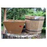 2 Wooden Planters.