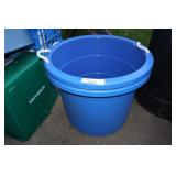 2 Blue Round Garden Totes, Approx. 10 Gallon