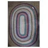 Oval Hand Woven Rug, 84"x57" Loose In One Spot,