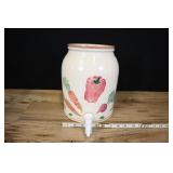 Vegetable Painted Ceramic Hendry Pottery Dispenser