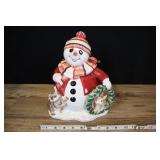 Woodland Snowman Cookie Jar, Fitz And Floyd