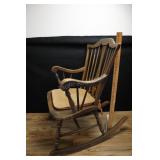 Antique Heywood Wakefield Rocking Chair, Solid Woo