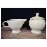 Fiesta Ware Cream And Sugar Set.