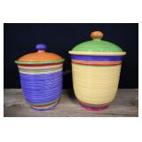 Pair Of Ceramic Canisters, New Condition