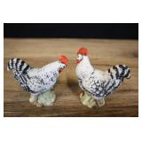 Pair Of Chicken S & P Shakers, Black & White