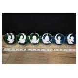 Baccarat France Crystal Paperweights, Set Of 6, Gr