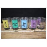 Vintage Cocktail Glasses, Trivial Pursuit, Set Of