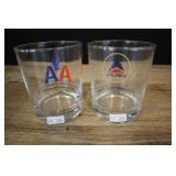 Vintage Air Passenger Cocktail Glasses, American A