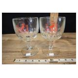 Set Of 2 Vintage Michelob Beer Goblets, Beer Horn