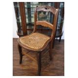Vintage Solid Wood Chair, Single Slat, Carved Flor