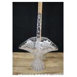 Large Cut Crystal Glass Basket, Large Chip