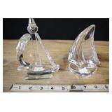 Shannon Crystal Sailboat Figurines