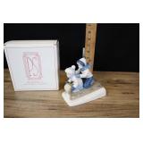 Paul Sebastian Fine Porcelain Kids On Sled