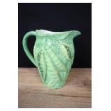 Majolica Pea Pod Pitcher, Ceramic