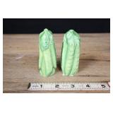 Majolica Pea Pod S & P Shakers, Ceramic