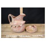 Christina Boyd Pottery, Fish Pitcher And Crab Sauc