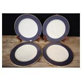 Lenox Georgetown Chargers, Set Of 4, Gold Lines On