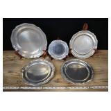 Vintage Pewter Plates, Wilton, Eales, And Steede,
