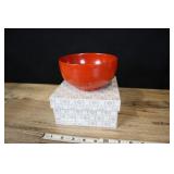 Red Lacquerware Bowl, With Original Box