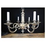 Hanging Chandelier, Brushed Metal, Electric
