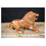 Carved Wooden Lion
