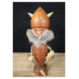 Carved Wood Viking Sculpture