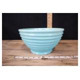 Vintage Mixing Bowl, Blue, Ring/ribbed Sides, Chip