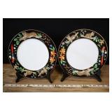 Lynn Chase Jaguar Jungle Plates, Decorated With 24