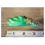 Jeweled Peapod Trinket Box