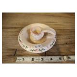 Country Hous Hand Painted Bisque Candlestick