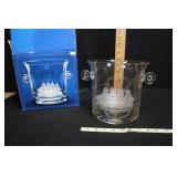 Hand Cut Crystal Clipper Ice Bucket, Made In Polan