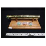 Vintage Brass Kaleidoscope W/ Selection Of Marbles