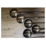 Vintage Sterling Silver Japanese Spoon Straws In O