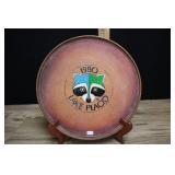 Vintage Tooled Leather Serving Tray 1980 Lake Plac