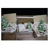 Vtg Dept 56 Porcelain Winter Village Trees