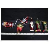 Vtg Mercury Glass Christmas Ornaments- Stockings,