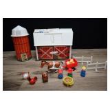 1967 Fisher Price Barn And Silo With Accessories