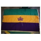 Vintage Mardi Gras Flag 70"