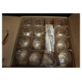 1 Doz Cocktail Glasses And Glass Ladle