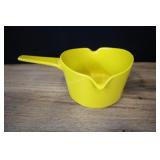 Small Enamelware Sauce Pot, Double Pour, Yellow
