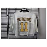 Vtg Purdue Large Jersey, #11, White/yellow