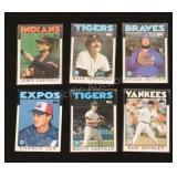 6 1986 Topps Cards