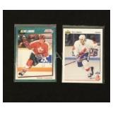 2 Eric Lindros Rookie Cards - 91-92 Upper Deck Tea