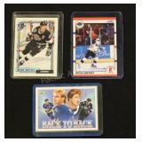 3 Wayne Gretzky Cards - 92 Topps #1, 90 Score #1,