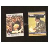 2 1990 Pro Set Coach Cards - Vince Lombardi And To
