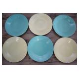 Six Fiesta 9 Inch Plates