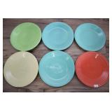 Six Fiesta 7 Inch Plates