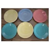Six Fiesta 7 Inch Plates