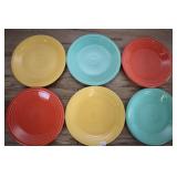 Six Fiesta 7 Inch Plates