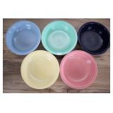 Five Fiesta 7 Inch Bowls
